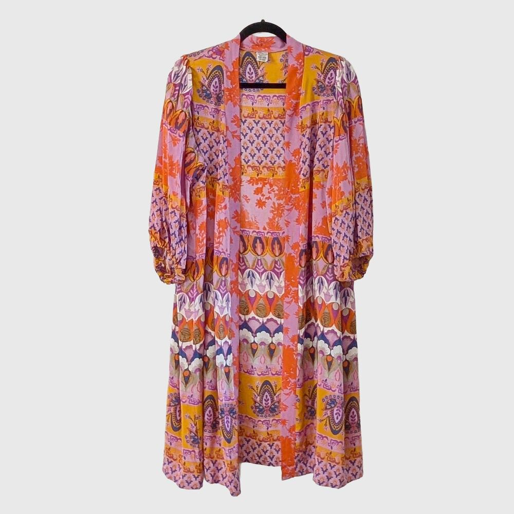 Brooke Webb Anna & Ava Kimono One Size Boho Floral Paisley Duster Maximalist